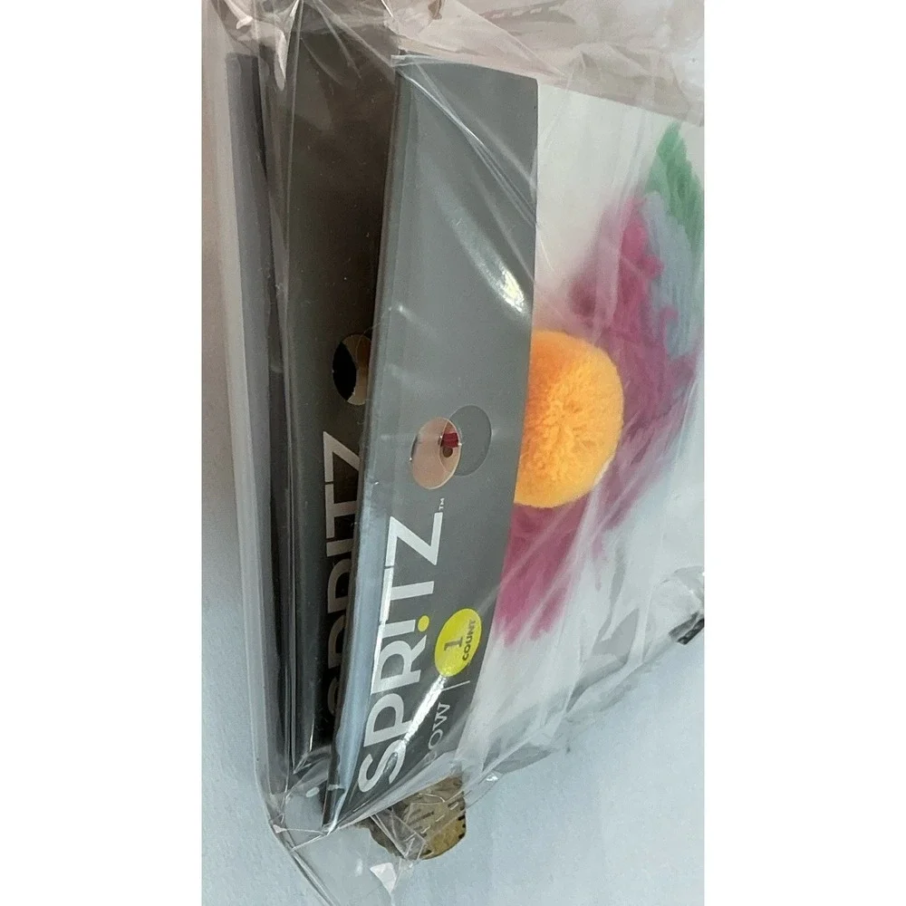 2 Packs of Spritz Multicolor Yarn Pom Bow Gift Topper - 3 Count -‎ Wrapping Top